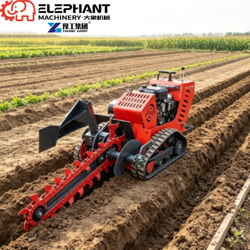 Tracked Trencher, Mini Farmlan - đánh giá và giá Heavy Equipment Trencher