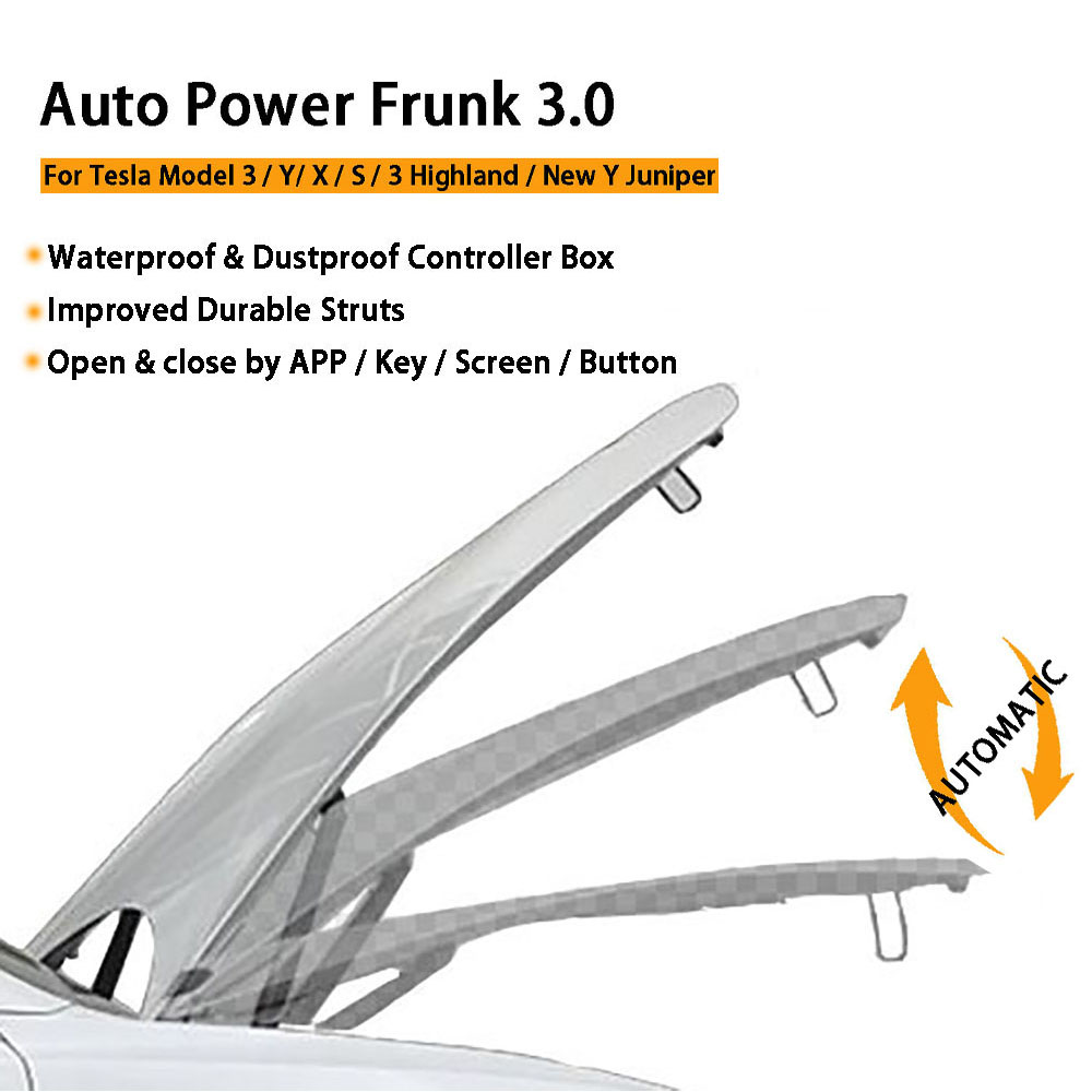Auto Power Frunk 3.0 for Tesla - đánh giá và giá Heavy Equipment Lift